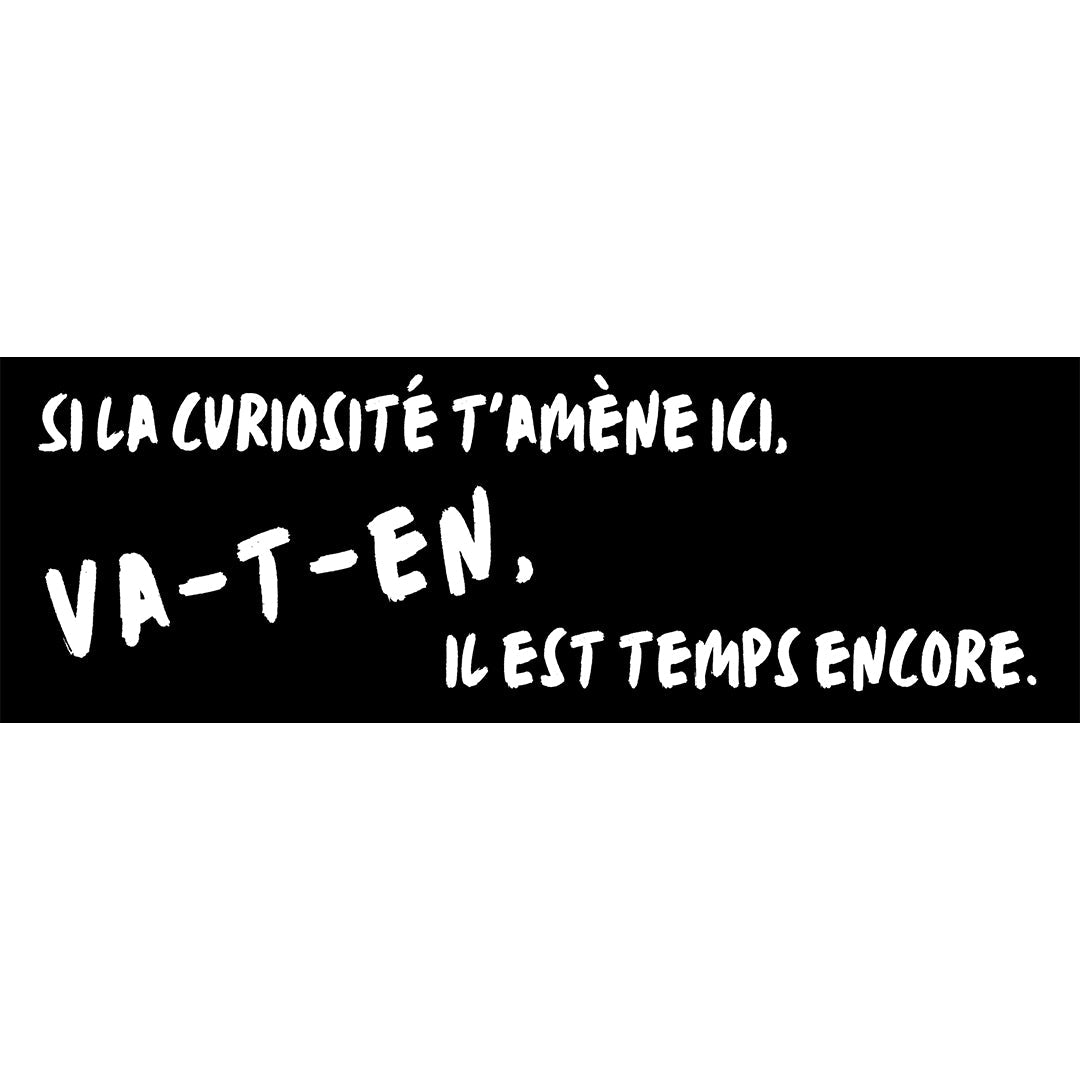 Banderole "La Curiosité" - Cabinet de Réflexion Nos Colonnes - Boutique Maçonnique 