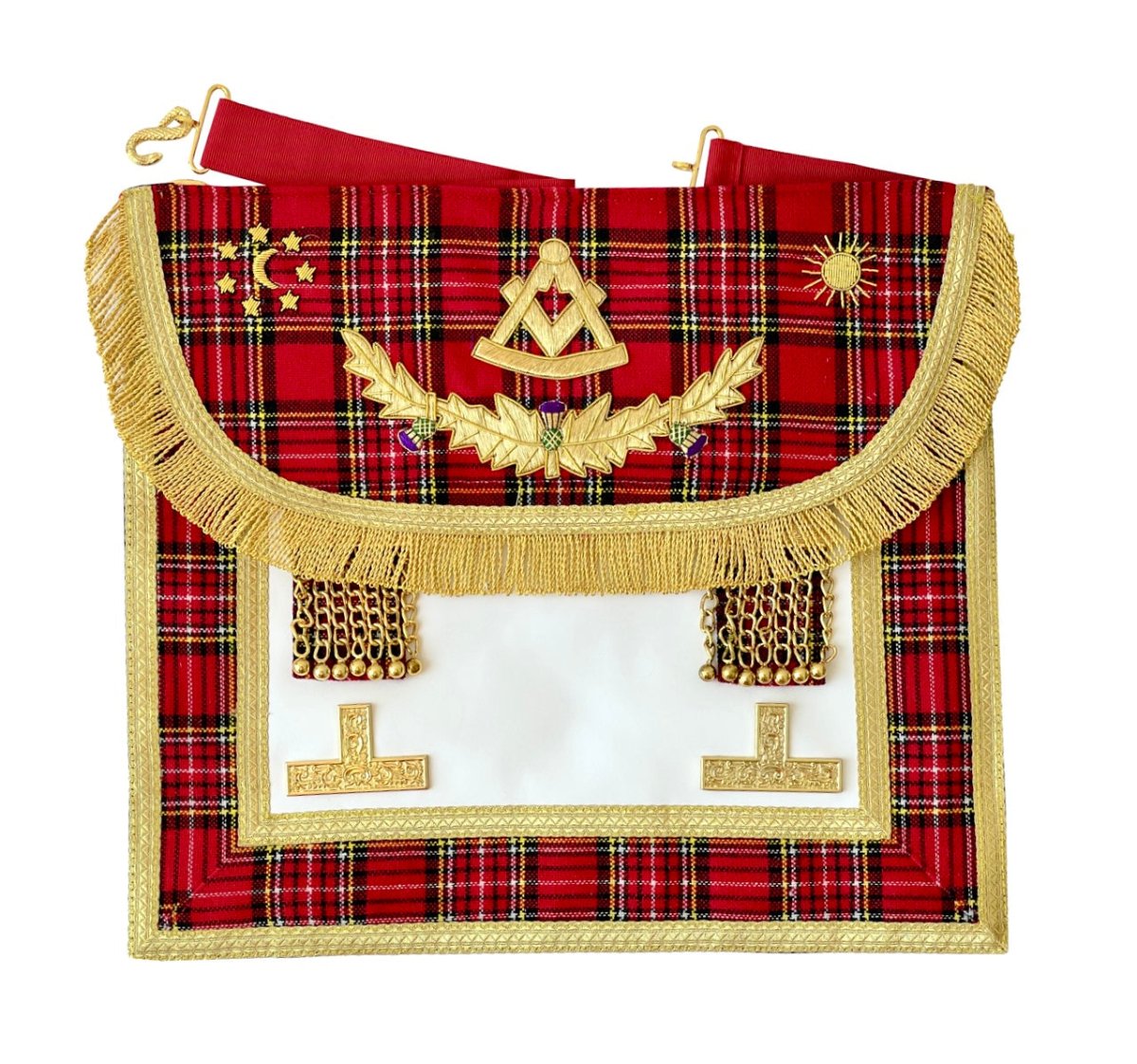 Tablier Vénérable Maître. 41x34 cm - Rite Standard d'Ecosse - Nos Colonnes