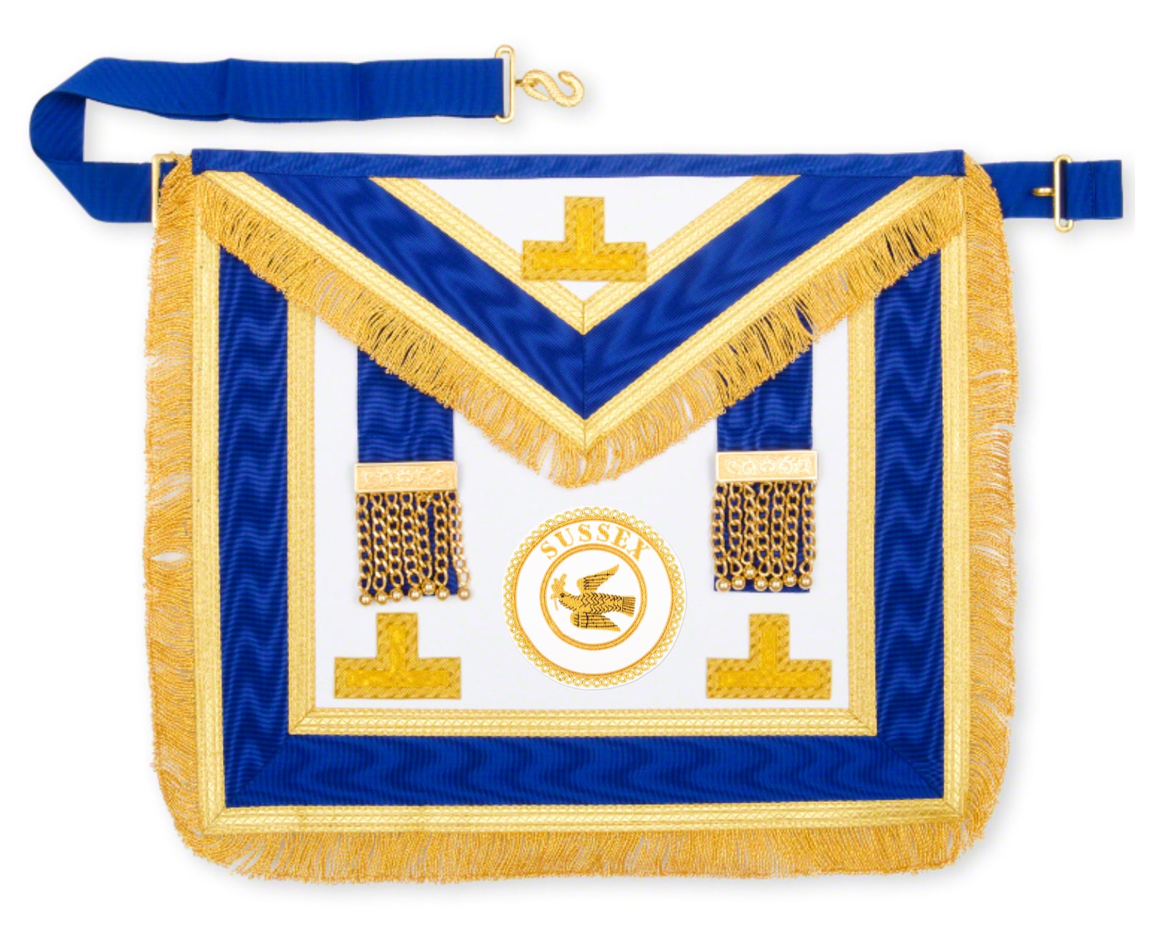Craft Provincial Full Dress Lambskin Apron with Badge - English Constitution - Masonic Regalia 