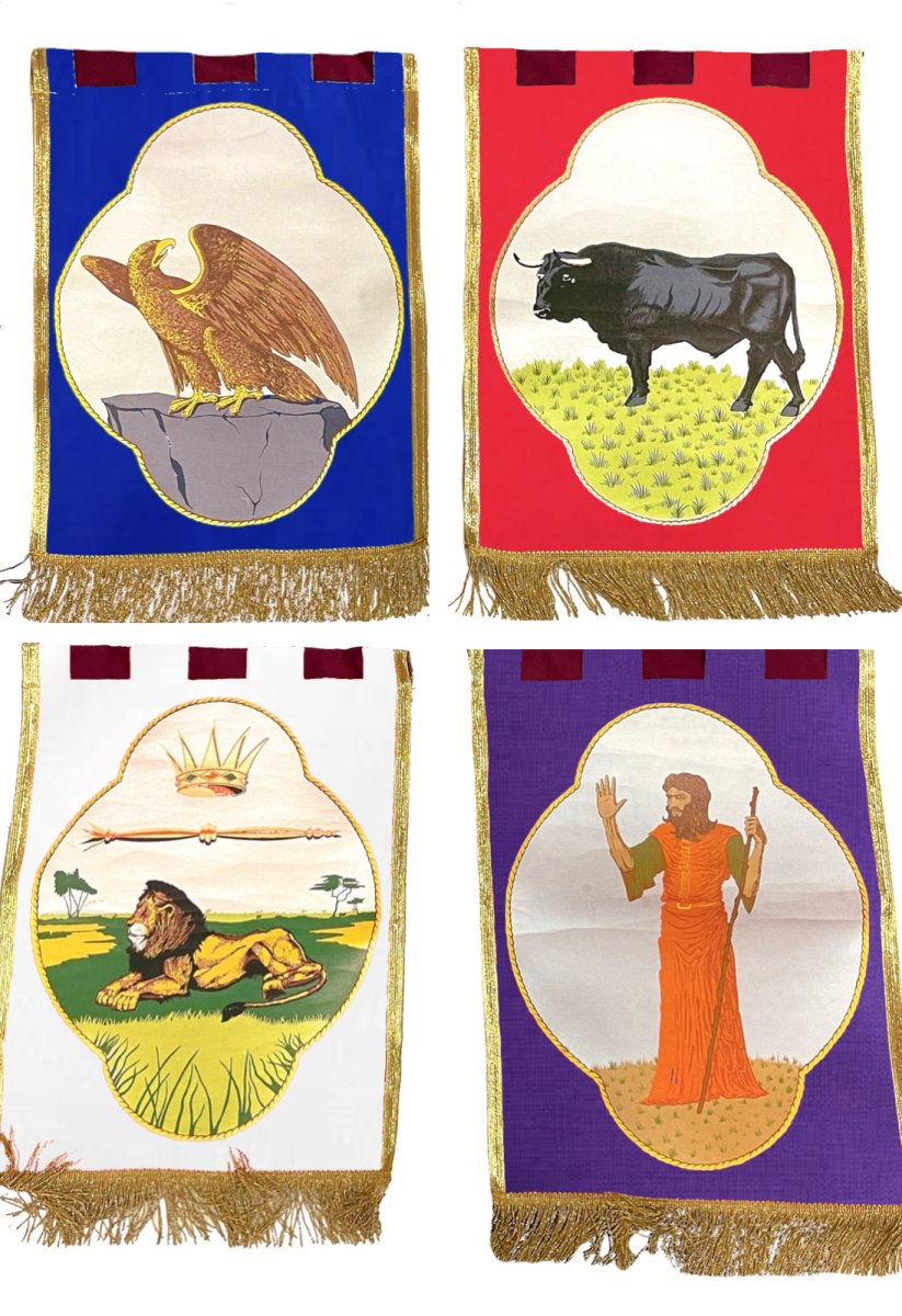 Pack 4 Grandes Bannières - Arche Royale Américaine Nos Colonnes - Boutique Maçonnique