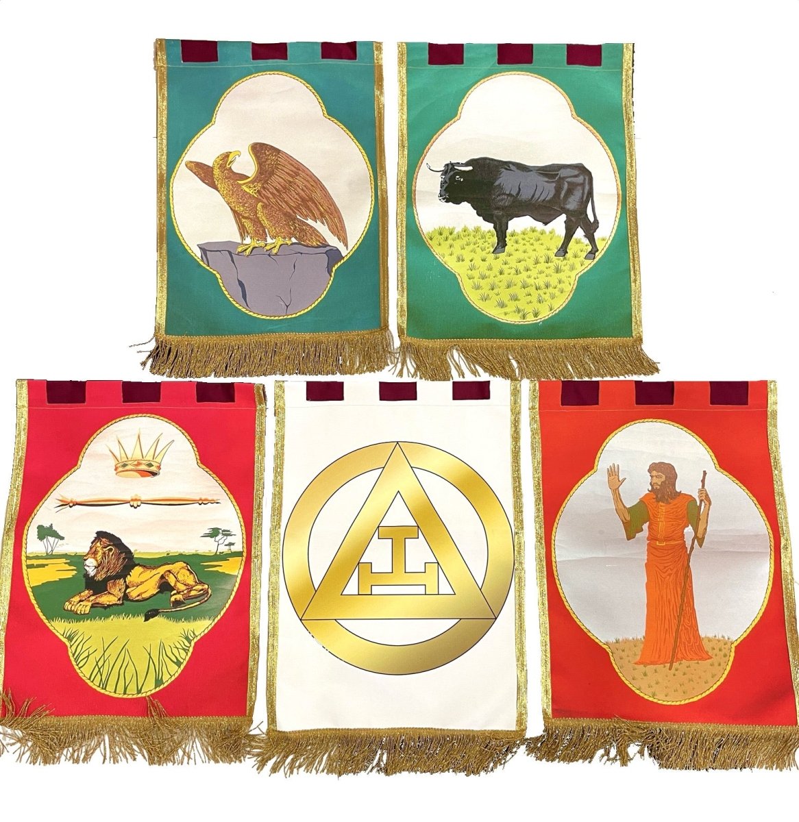 Pack 5 Grandes Bannières - Arche Royale Domatique Nos Colonnes - Boutique Maçonnique