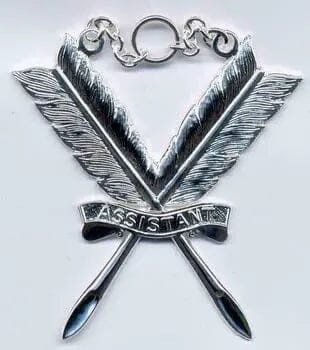 Bijou Assistant Secrétaire. Bronze - Rite Emulation - Nos Colonnes