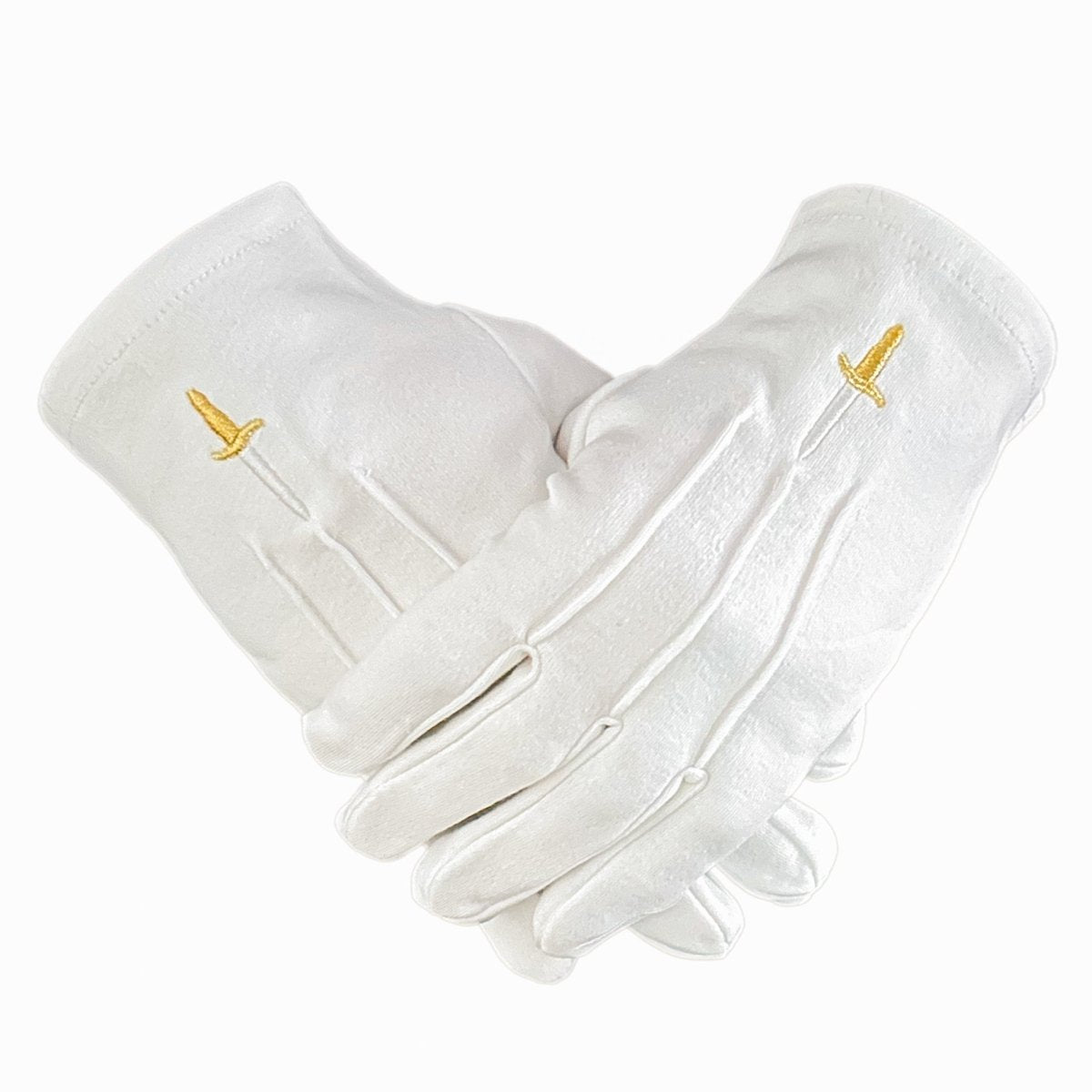 Gants Poignard Brodés Or et Argent pour l'Élu du Rite Français Traditionnel - Nos Colonnes