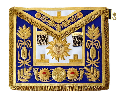 Tablier National. Grand Maître. Grande Tenue - Grandes Loges, style anglais - Nos Colonnes