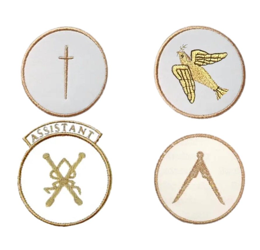 Tablier National. Grand Officier. Badge Fonction. Grande Tenue - Grandes Loges, style anglais - Nos Colonnes