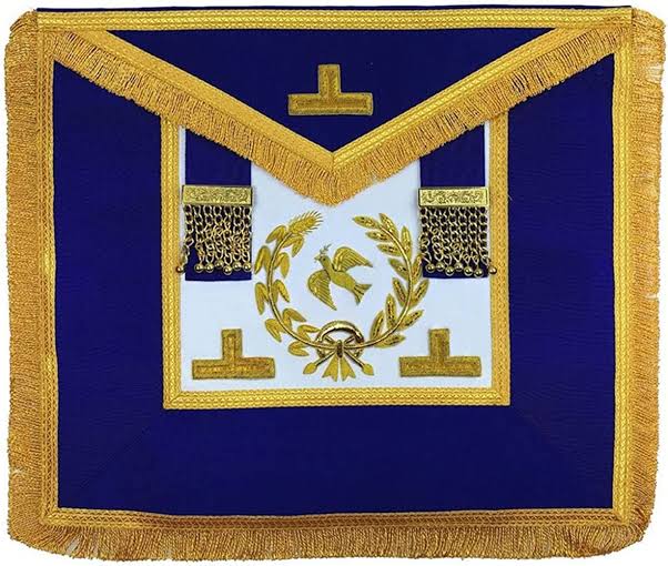 Tablier National. Grand Officier. Fonction brodée. Grande Tenue - Grandes Loges, style anglais - Nos Colonnes
