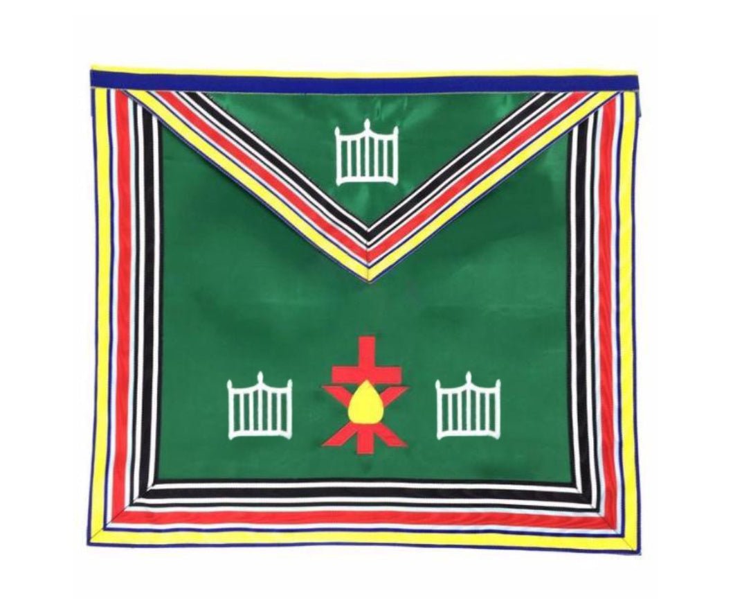 Tablier Passé Souverain Maître - Degrés Maçonniques Alliés (style anglais, district Cornouaille) - Nos Colonnes