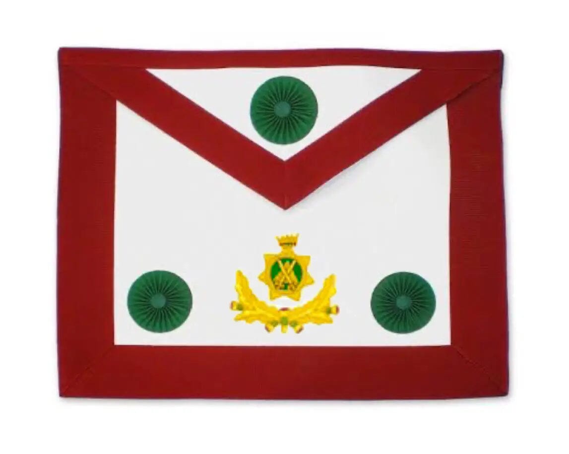 Tablier Passé Très Excellent Chef, Chevaliers de la Croix Rouge. 41x34cm - Écosse - Nos Colonnes