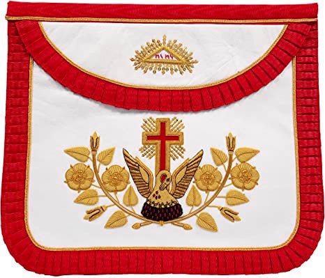 Tablier Prince Maçon arrondis (Magenta) - Irlande - Nos Colonnes