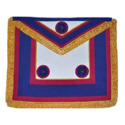 Tablier Provincial avec Rosettes (Grande Tenue). 46x40 cm - Maçonnerie de la Marque - Nos Colonnes