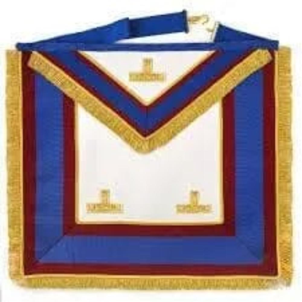 Tablier Provincial avec Taus (Grande Tenue). 46x40 cm - Maçonnerie de la Marque - Nos Colonnes