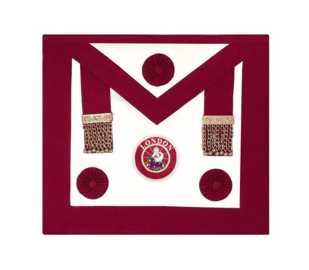 Tablier Provincial (Rosettes). Grand Intendant. Bordeaux - Grandes Loges, style anglais - Nos Colonnes