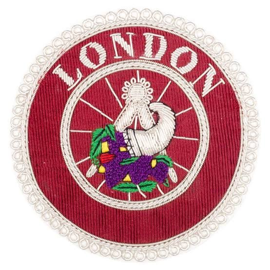 Tablier Provincial (Rosettes). Grand Intendant. Magenta - Grandes Loges, style anglais - Nos Colonnes