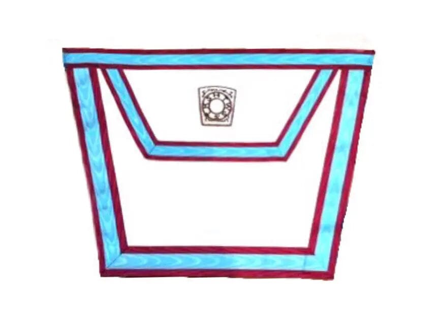 Tablier Vénérable Maître de la Marque. 41x35 cm - Maçonnerie de la Marque (Style écossais) - Nos Colonnes