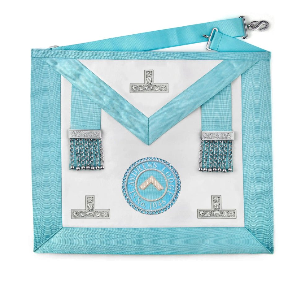 Tablier Vénérable Maître Pendeloques & Badge - Rite Emulation Traditionnel - Nos Colonnes